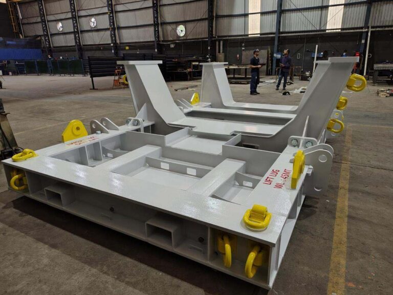 Frame de transporte para drivetrain eólico fabricado pela M&I