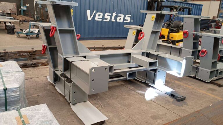 Frame de transporte para main shaft fabricado pela M&I